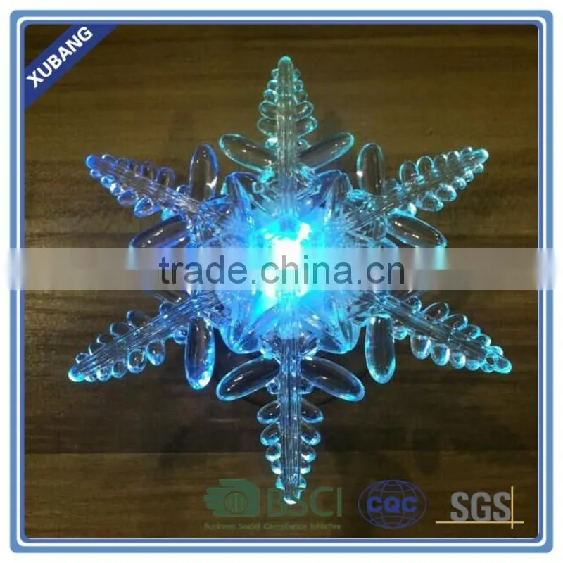 LED snowflake with a suction cup
