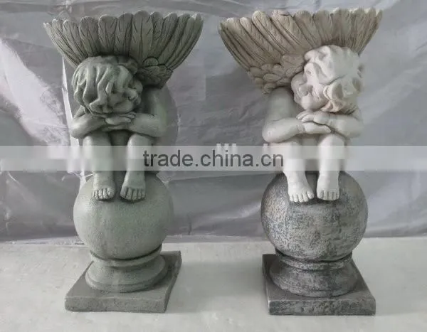 Fiberglass clay garden outdoor bird bath