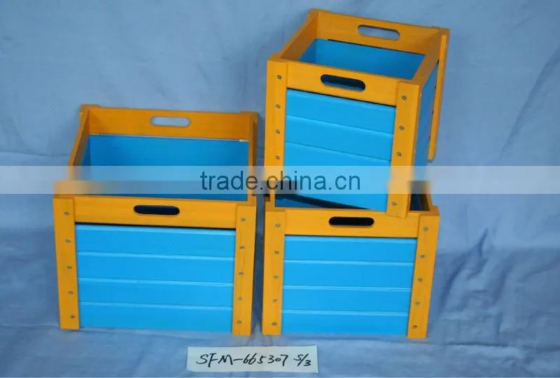 handmade beautiful yellow wooden storage box wholesale
