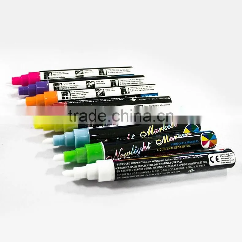 Fluorescent pen newlight , high end marker pen, easy to clean. Safe to skin and body