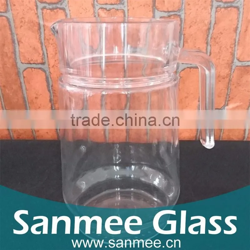 Transparent Glass Bottle With Handle Glass Water And Juice Bottle