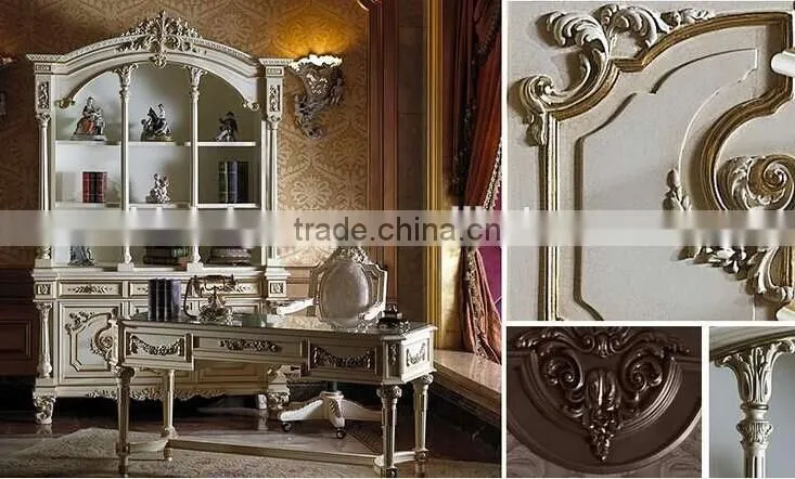 Bisini Study Room Furniture , Office table set, ,Office Desk, Office Chair,Book Cabinet,Luxury Office Furnituren,(BF08-0270)