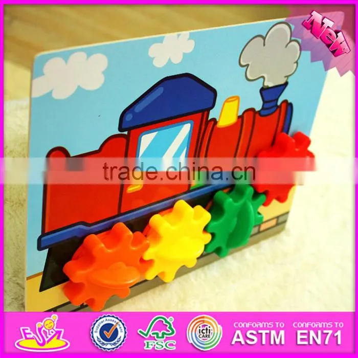 2016 new design cartoon wooden baby toy W01B030