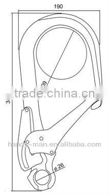 Forged Aluminum Large Double Action Scaffolding Snap Hook