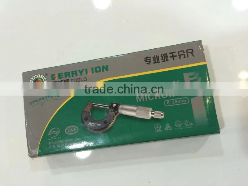 Good packing manual 0-25mm screw micrometer for student