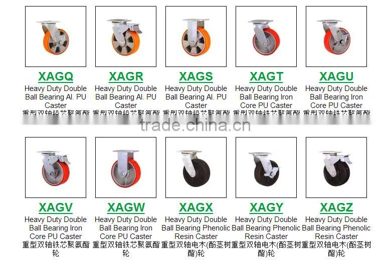 50mm Castor Wheel Caster Fixed Swivel Brake Rubber Nylon Pu TPR PP