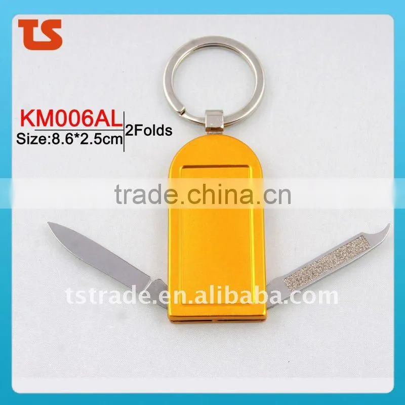 2014 Mini Multi Cute design LED metal utility keychain gift knife K7004ALL