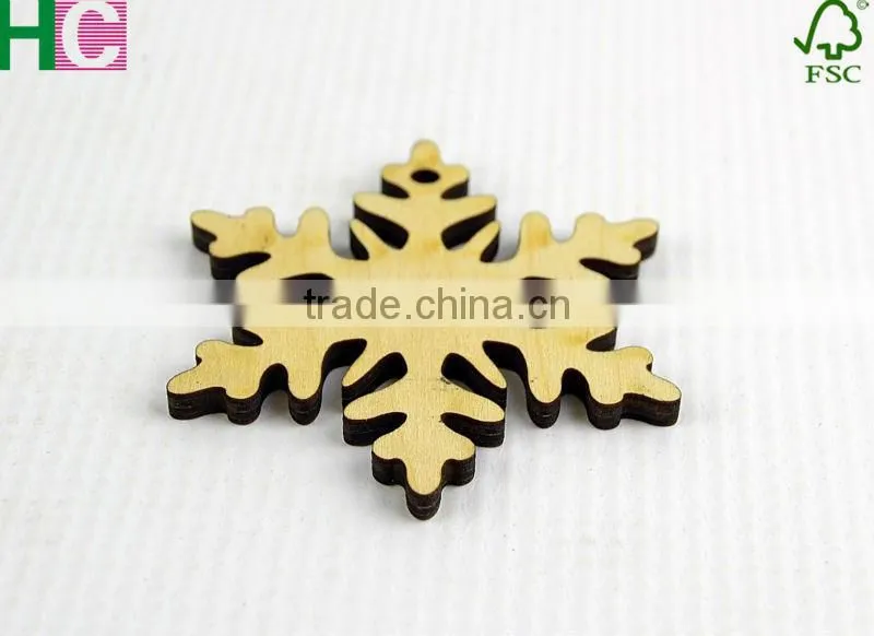 wood snow slices for Christmas tree decoration