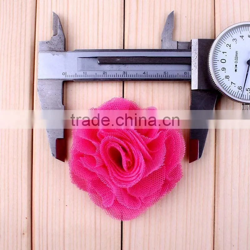 handmade mesh flower clip for kids hair accessories