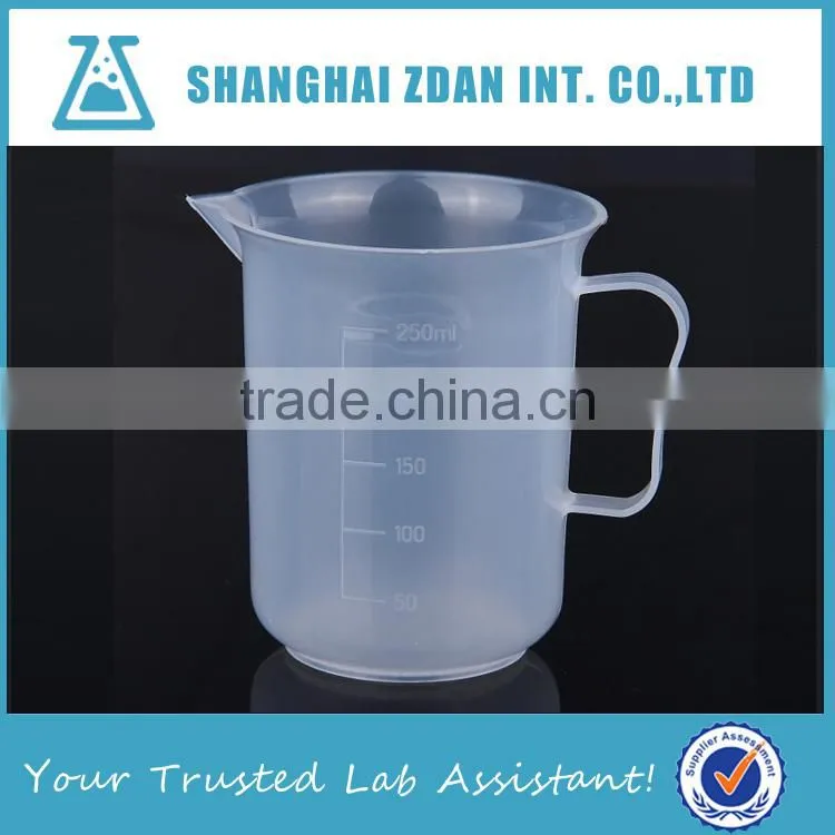 Factory Price PP Plastic Beaker with Handle,Plastic Measuring Cups with Handle