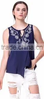 Domin fashion wholesale embroidery tank top women