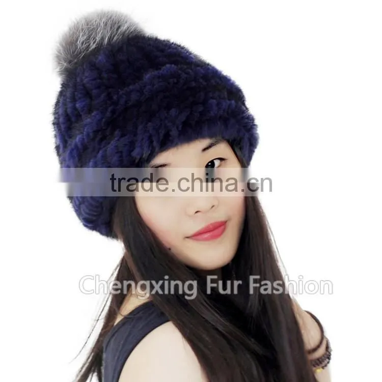 CX-C-239 Sunlight Mink Fur Hand knitted Funny Hat
