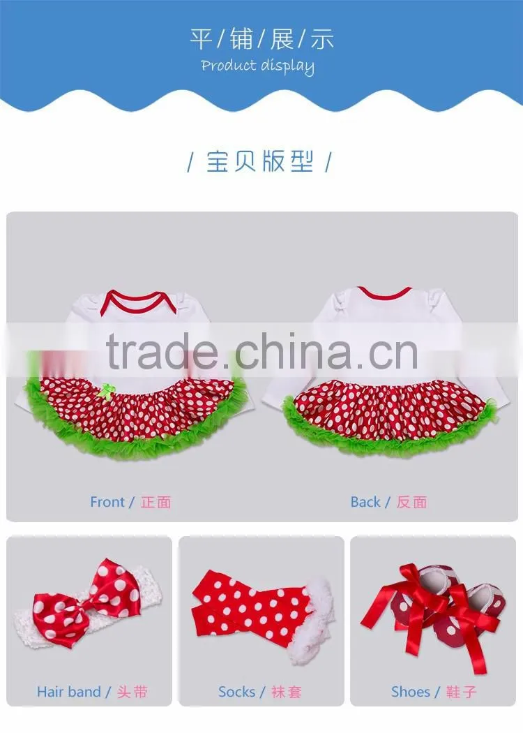 2017 Hot selling 4pcs sets rompers baby bubble skirt romper with headhand boutique kids clothes jumpsuit