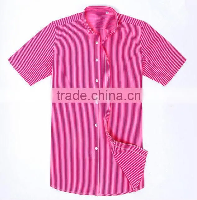 Latest design yellow stripe cotton Italian men casual shirt