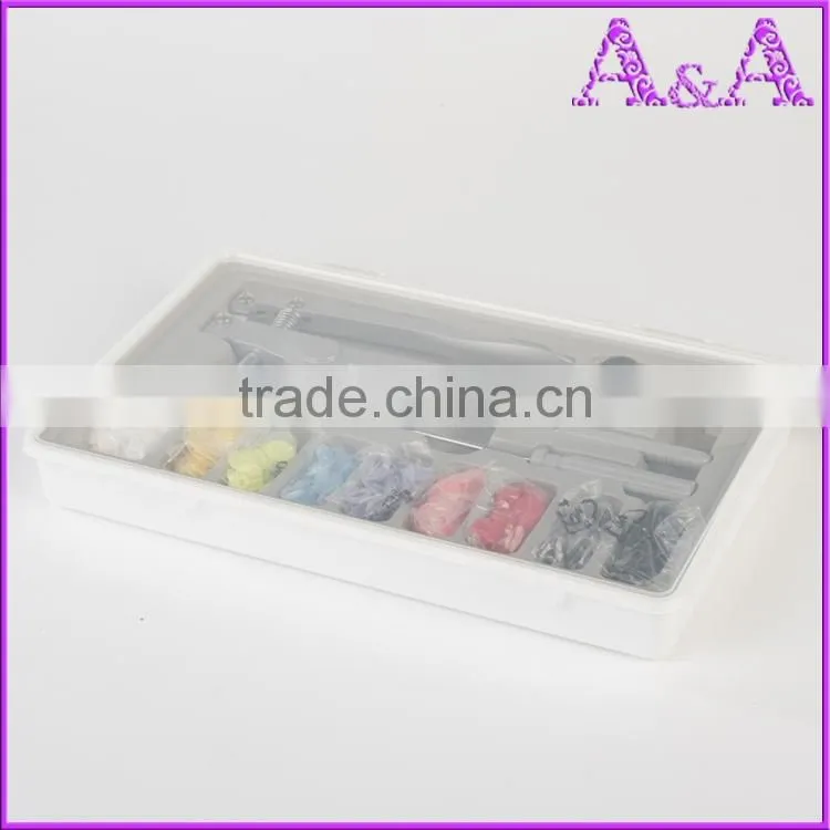 Plastic Snap fastener set 9 color tool T3 T5 T8 plastic button with plier