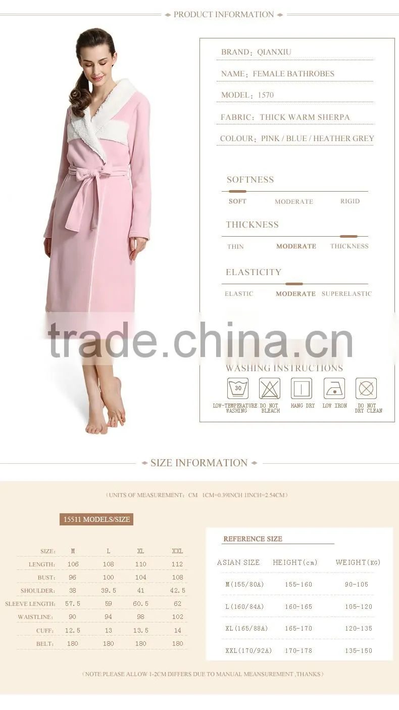 China wholesale websites Qianxiu elegant cheap sleeping female robe