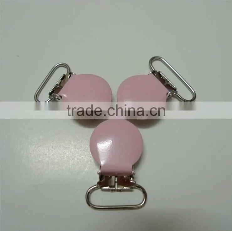 Round 1 Inch Enamel Suspender Passy Binky Pacifier Mitten Clip