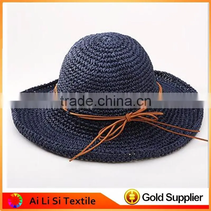 Floppy Straw Hats With Wide Brim,Natural Crochet Straw Hats For Girls,Wholesale Fashion Beach Cap Sun Hat Summer Straw Hat