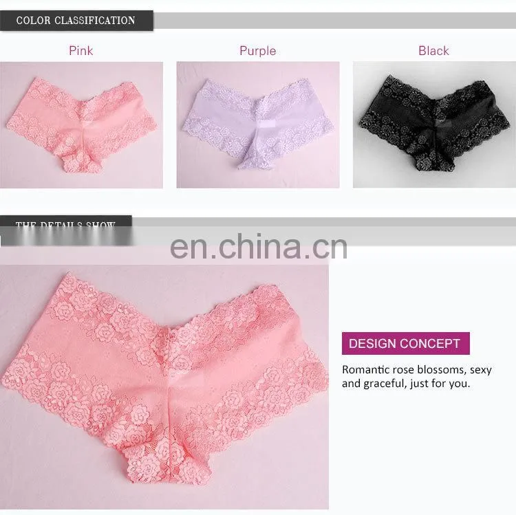 China Supplier Pretty Pattern Young Lady Polyester Women Panties