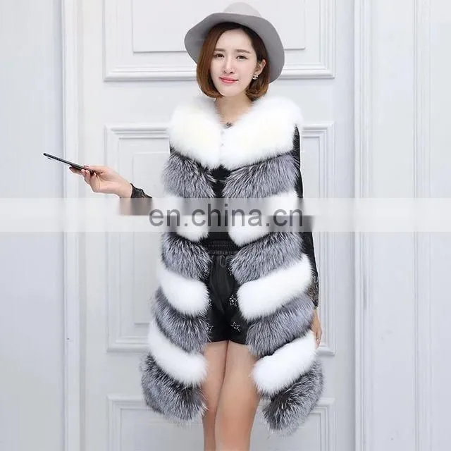 2015 Top Grade 100% Real Fox Fur Vest Natural Fur Vests Fox Fur Waistcoat