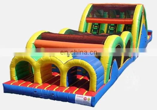 2014 New 3 Lane Mega Thrill Obstacle Course, Commercial Inflatable Obstacle Course