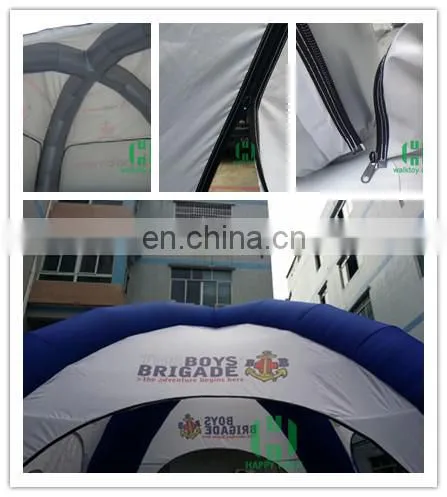 Red and White Coated Nylon or PVC Tarpaulin facet inflatable tent event tent with logo