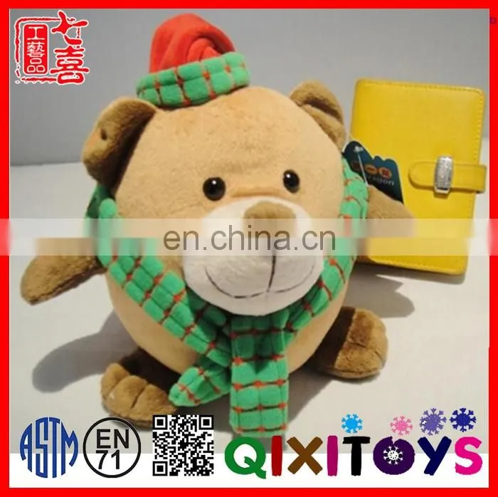 2016 hot selling animal shape stuffed piggy banks coin bank christmas decoration