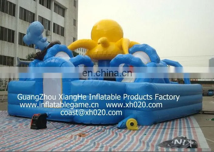 2013 Hot sale commercial grade PVC Tarpaulin brand new OB043 inflatable octopus bouncer in stock