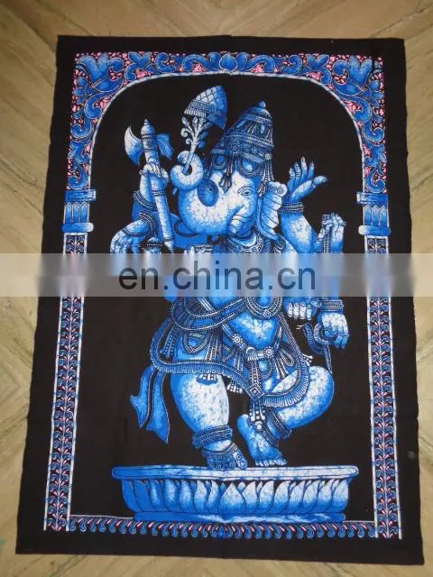 hindu prints BATIK PRINTED WALL TAPESTRY FROM INDIA LOT OF 50 PCS