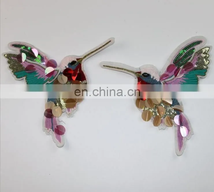 hot sale fahsion 3D rose sequin Patch with glue