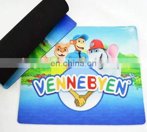 large size rubber material mouse pad fabric