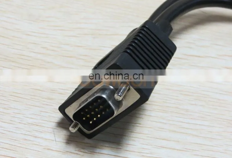 1 VGA Male to 2 VGA Female VGA Monitor Y Splitter Cable