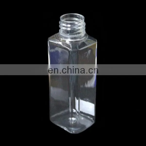 hot selling 100ml/3oz pet plastic square bottle,empty 100ml plastic spray bottle