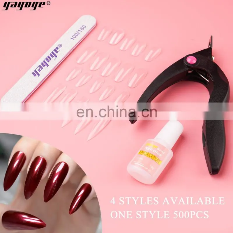Nail Art Accessary Press On Children Nail Tips Half Cover Kit