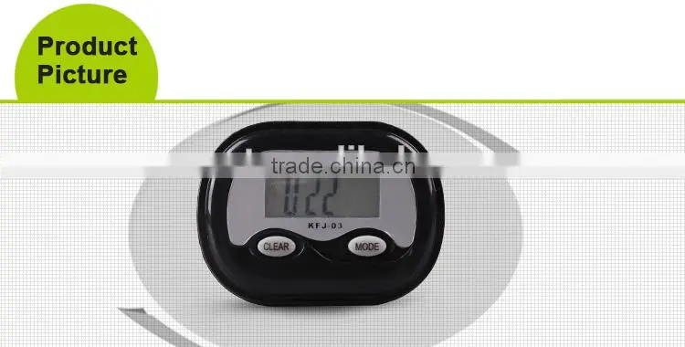 small health silicone digital pedometer with time display