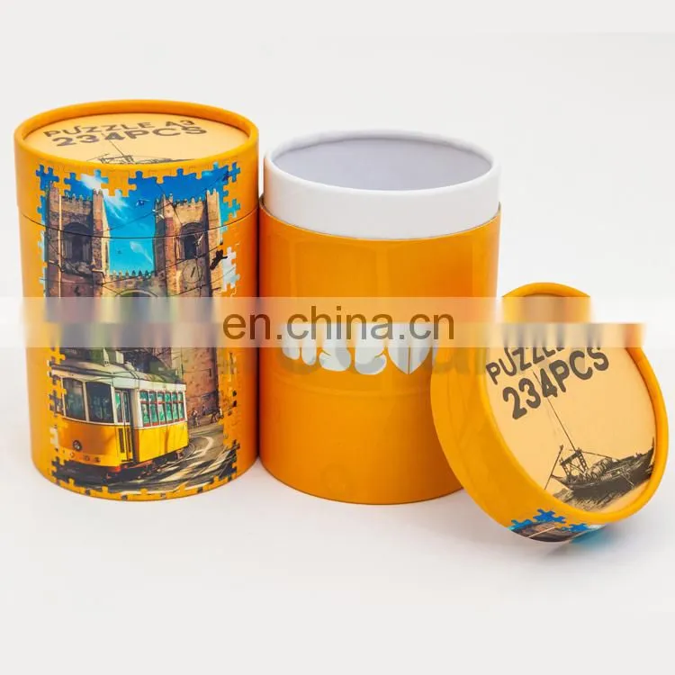 Wholesale Rigid Gift Boxes Paper Tube Box for Puzzle Packaging