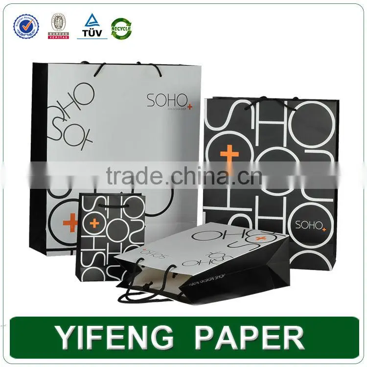 Custom printed full colors pantone colors printing white kraft paper bag