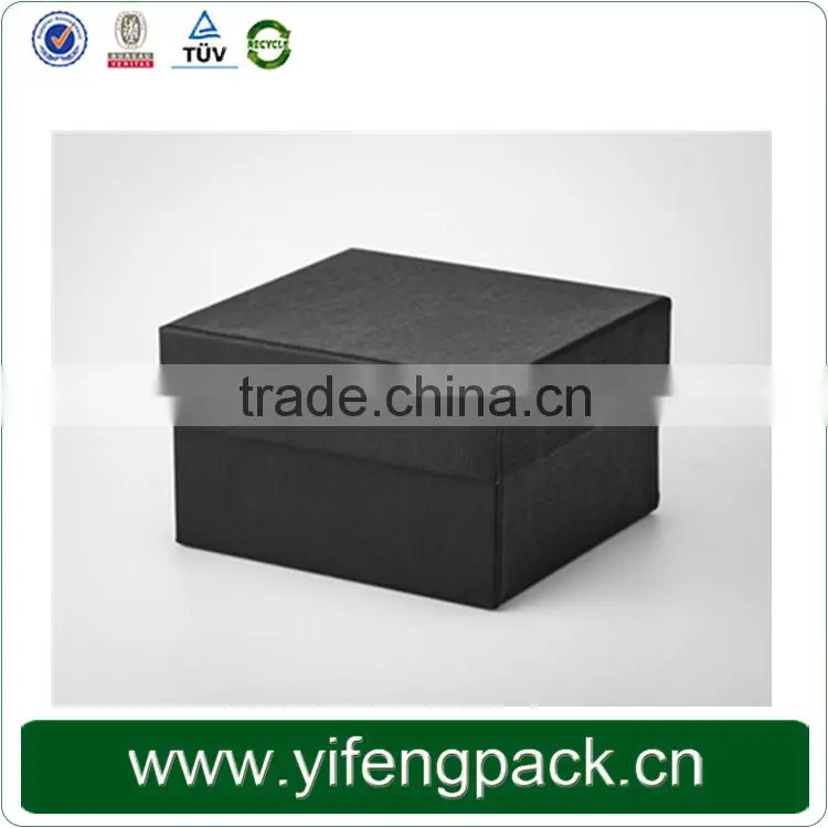 Handmade With Pillow Inside Paper Black Single Watch Box,Watch Gift Box