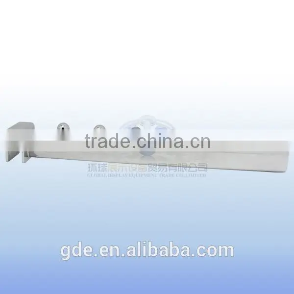 Metal hanging display hook with for crossbar