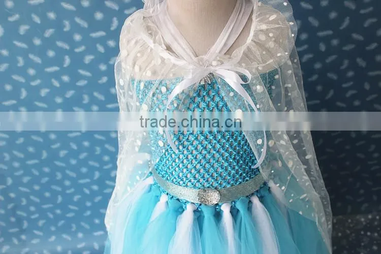 2014 hot selling custom made elsa princess dress costume for party