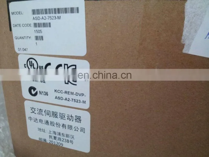 Delta ASD-A2-7523-M AC Servo Drive 7.5KW 50/60Hz 3PH 26.3A ASD-A2 Series Servo Driver High Quality