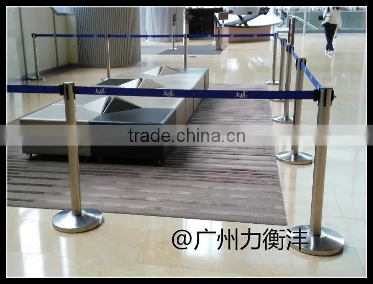 Stainless Barriers stand with retractable belt