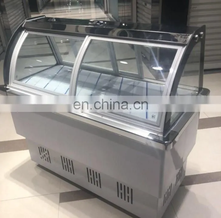 ice cream display cooler restaurant barbecue malatang refrigerator preservation frozen commercial ice cream display showcase