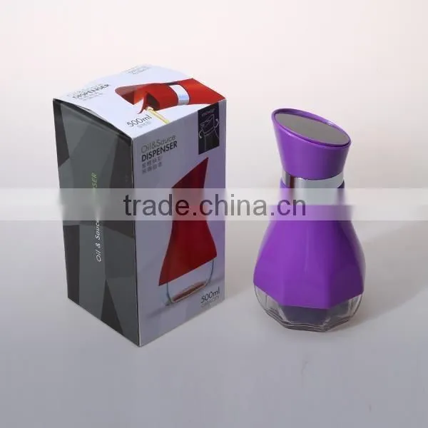 500ml fashion design glass measuring oil bottle