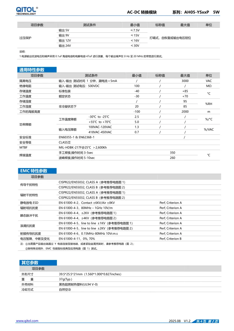 AH05-YSxxP 系列规格书_2508V1
