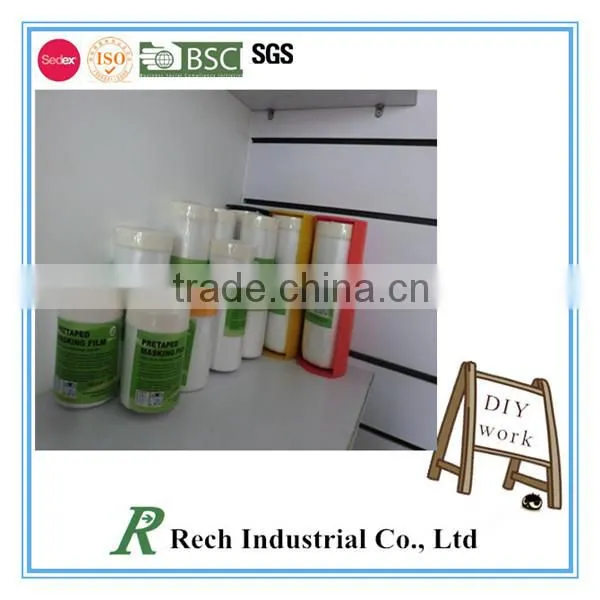 Pretaped masking film hot blue film