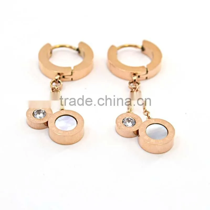 Alibaba Online Shopping Costume Jewelry Earrings For Women Rose Gold