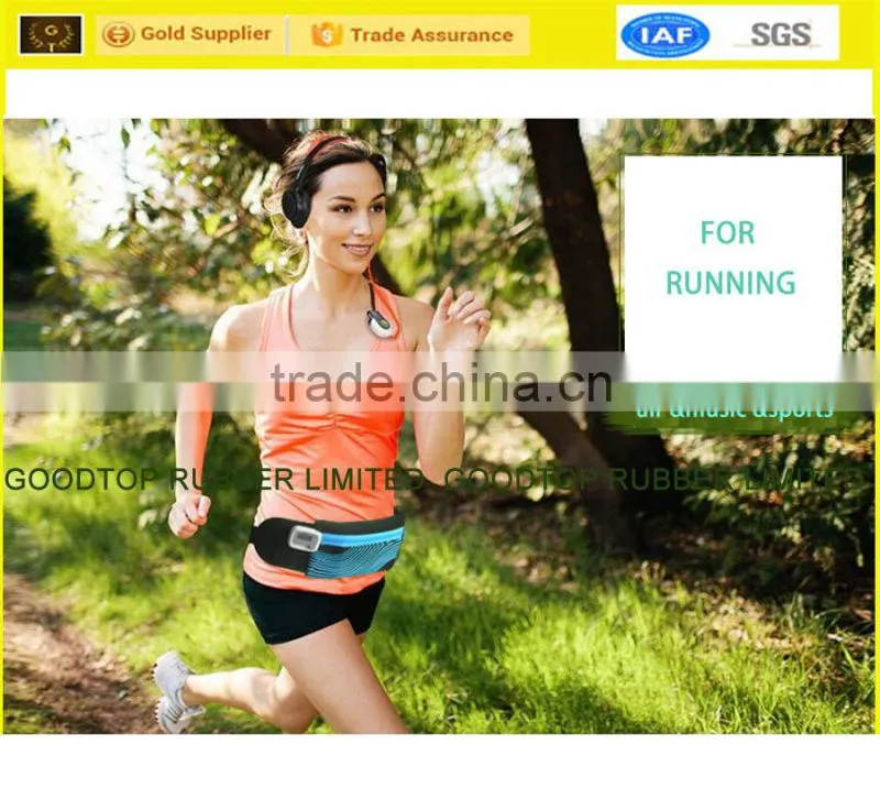 Neoprene Spandex Lycra Leather Running Belt Factory In China
