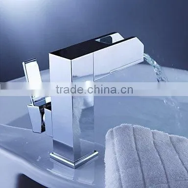 Modern Design Single Handle LED Brass Basin Faucet