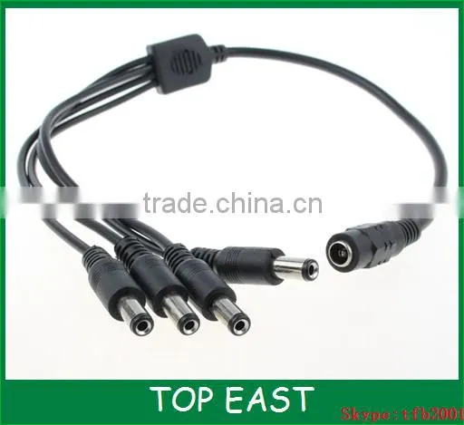 splitter adapte cable 1female to 4 male plug dc splitter cable
